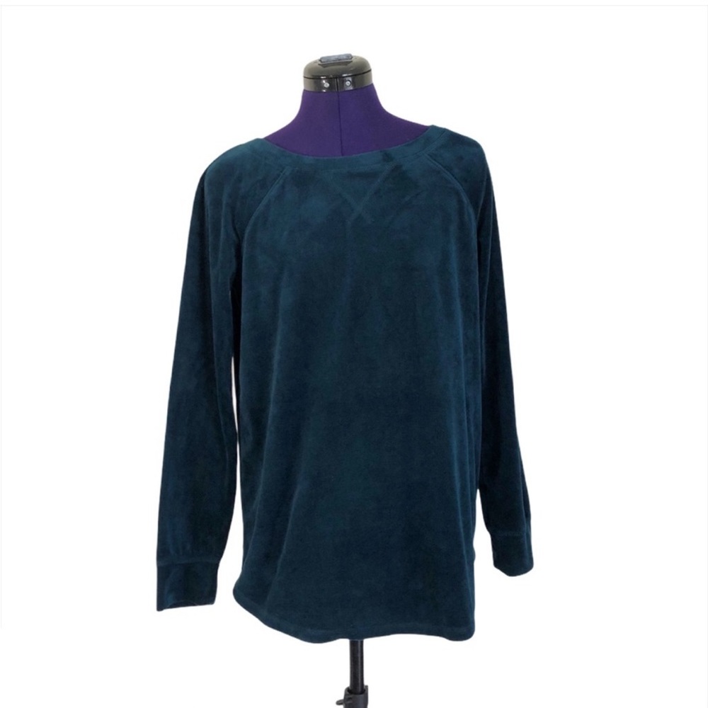Sunday Dark Teal Green Long Sleeve Sweater